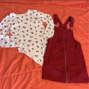 Long Sleeve Body Suit & Overall Dress